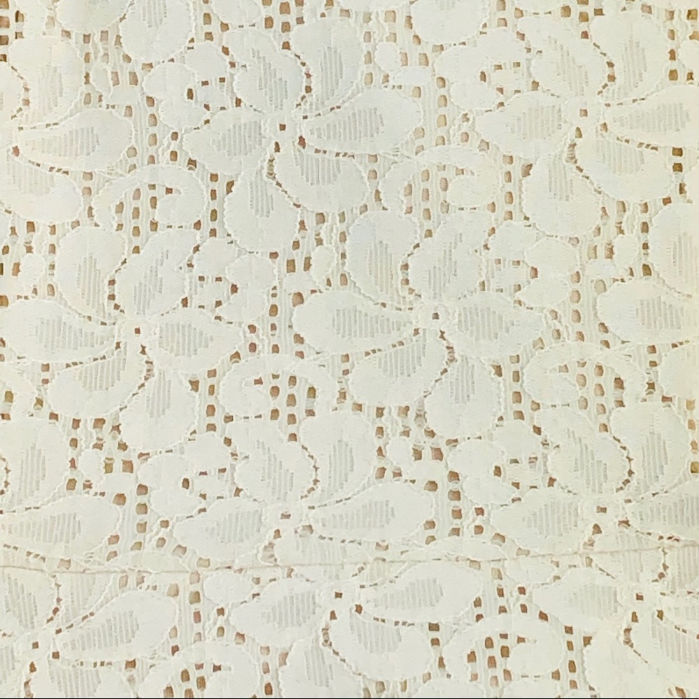 *SOLD* LOVE FIRE | Ivory Lace Laser Cut Dress - Picture 4 of 4
